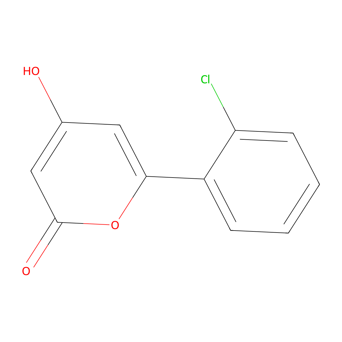 6-(2-Chlorophenyl)-4-hydroxy-2h-pyran-2-one molecular structure, CAS 1029437-33-9