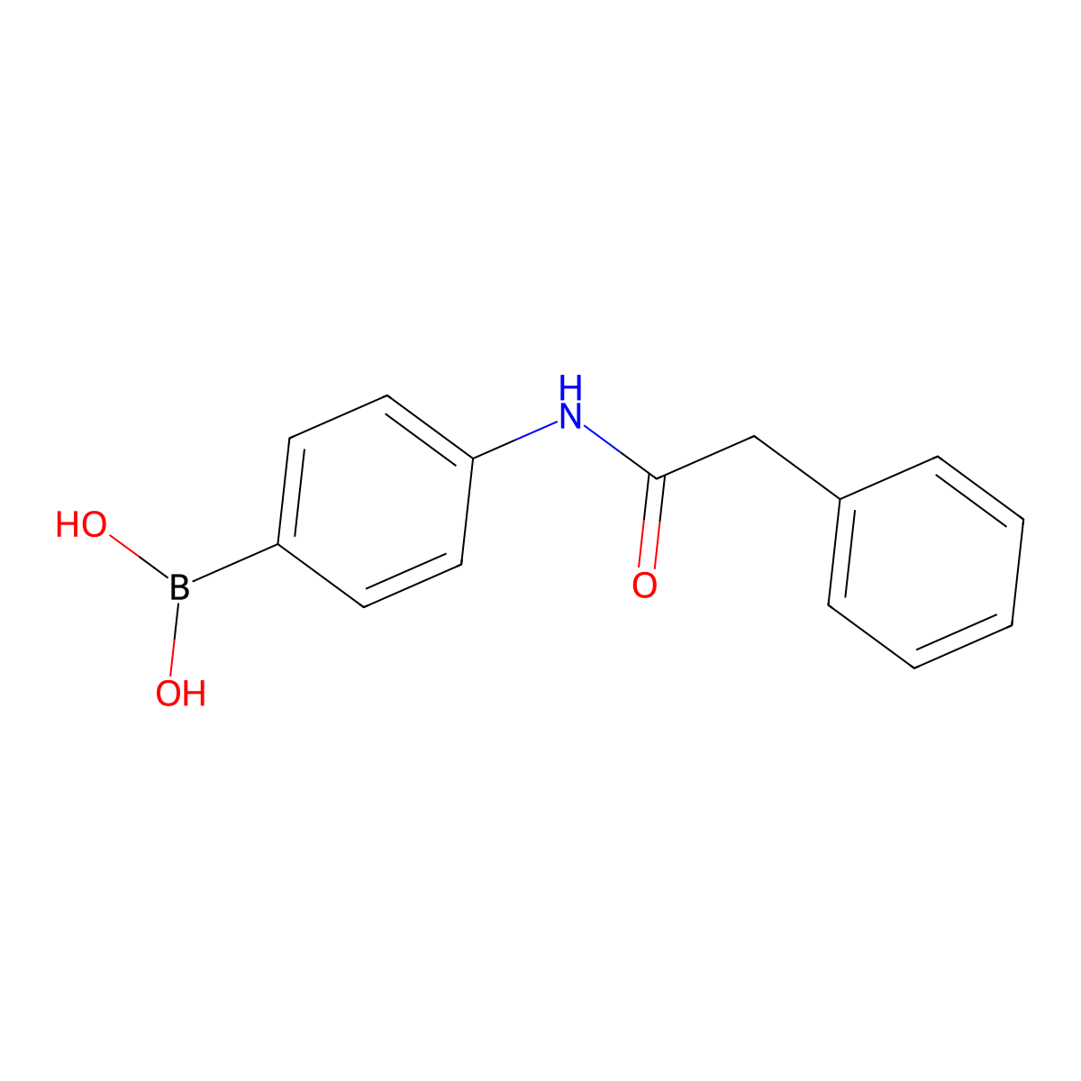 4-[(2-Phenylacetyl)amino]phenylboronic acid molecular structure, CAS 1029438-20-7