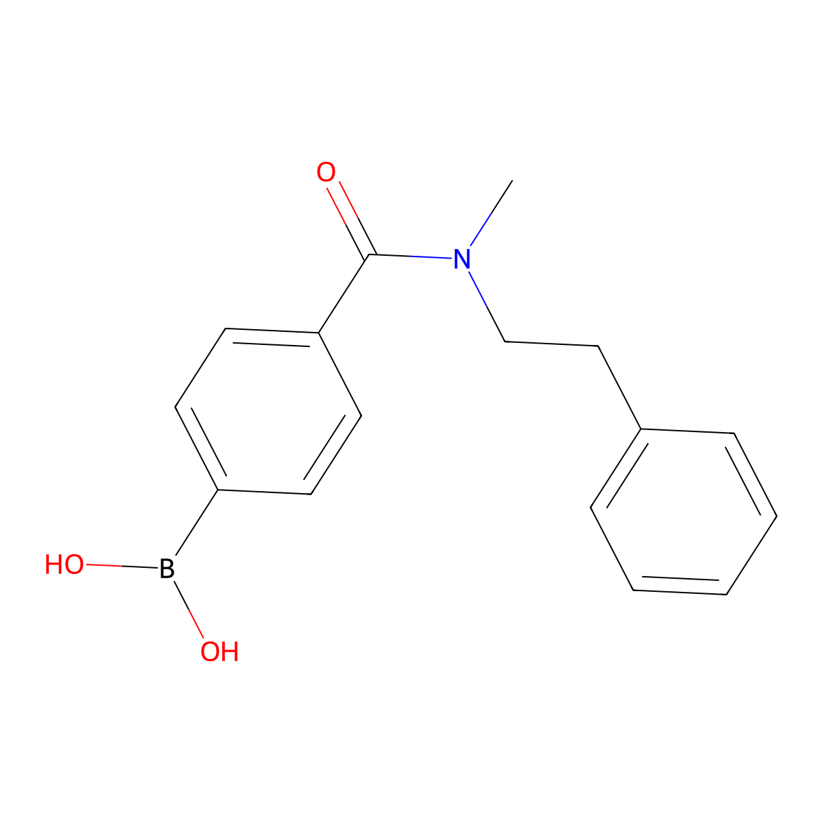 (4-(Methyl(phenethyl)carbamoyl)phenyl)boronic acid molecular structure, CAS 1029438-30-9