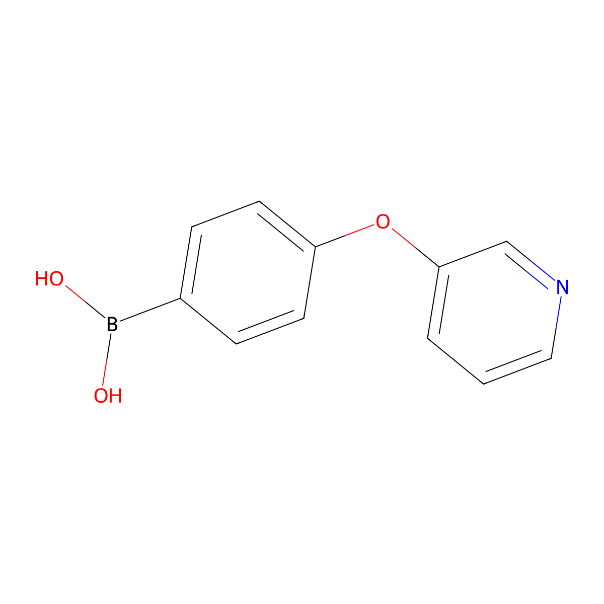 4-(Pyridin-3-yloxy)phenylboronic acid molecular structure, CAS 1029438-34-3