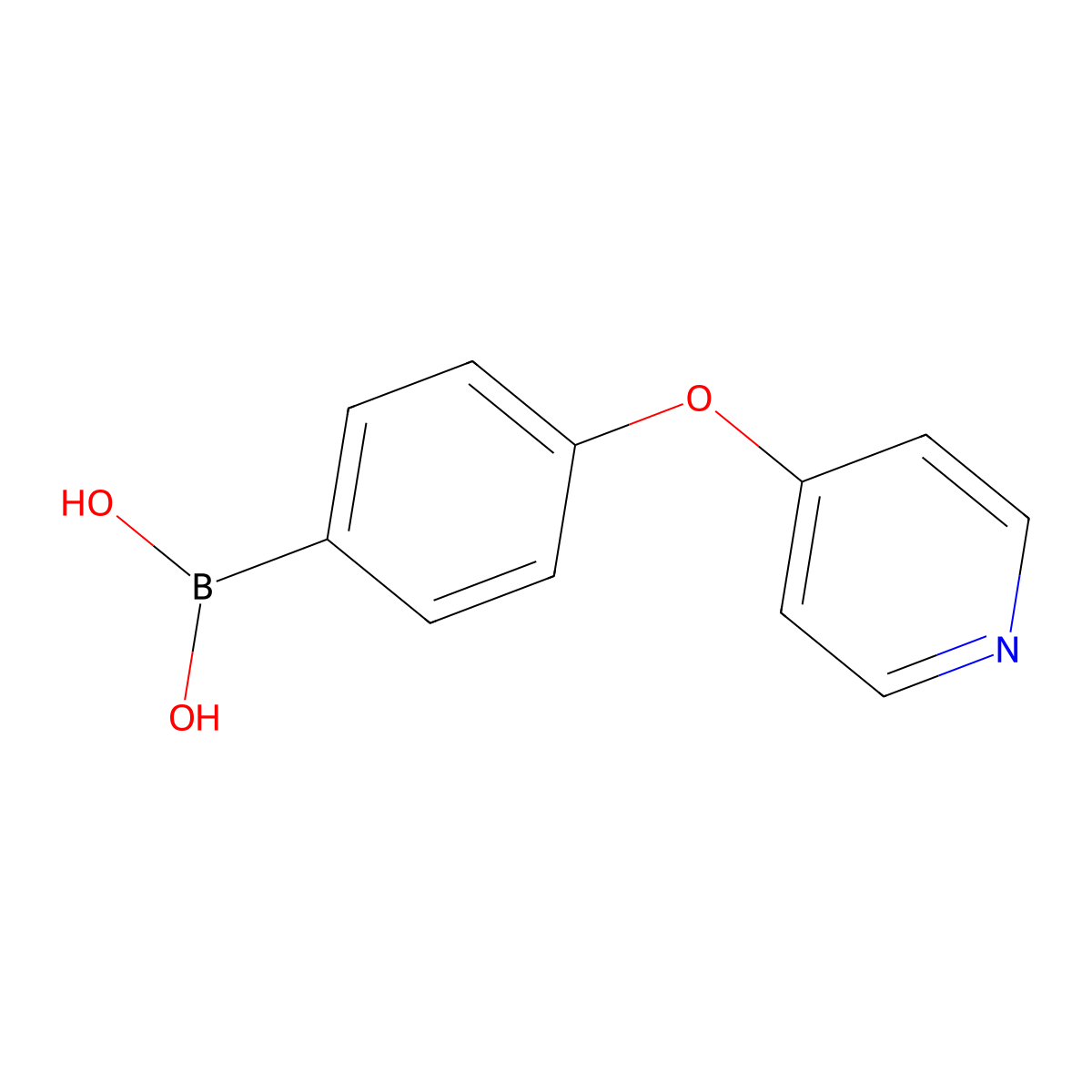 4-(Pyridin-4-yloxy)phenylboronic acid molecular structure, CAS 1029438-35-4