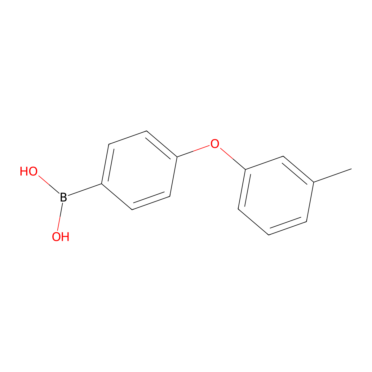 (4-(M-Tolyloxy)phenyl)boronic acid molecular structure, CAS 1029438-39-8