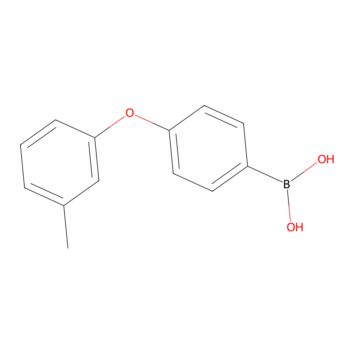 (4-(M-Tolyloxy)phenyl)boronic acid molecular structure, CAS 1029438-39-8