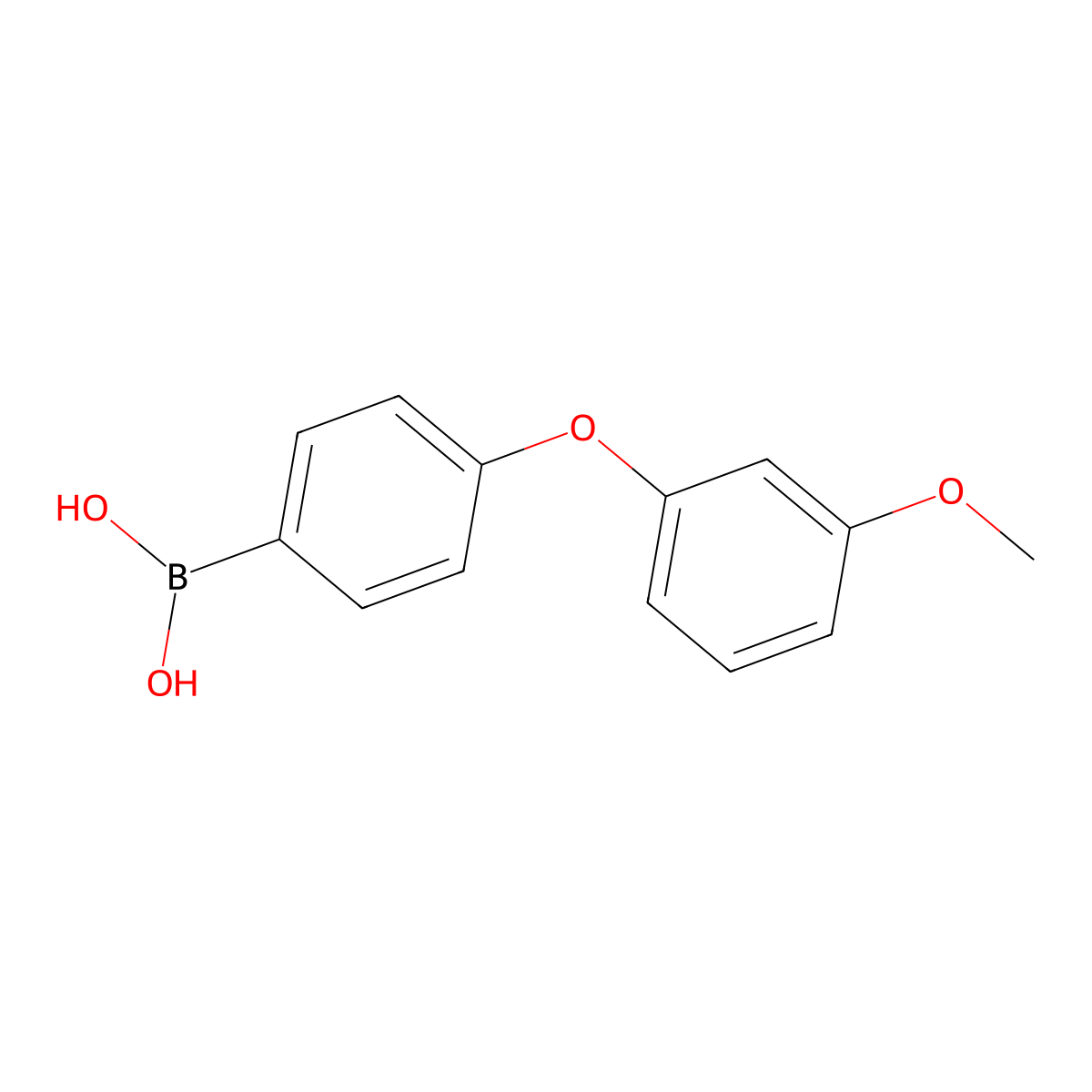 B-[4-(3-methoxyphenoxy)phenyl]boronic acid molecular structure, CAS 1029438-41-2