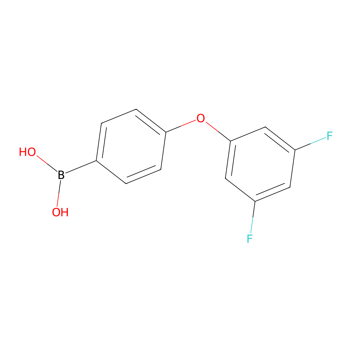 (4-(3,5-Difluorophenoxy)phenyl)boronic acid molecular structure, CAS 1029438-51-4