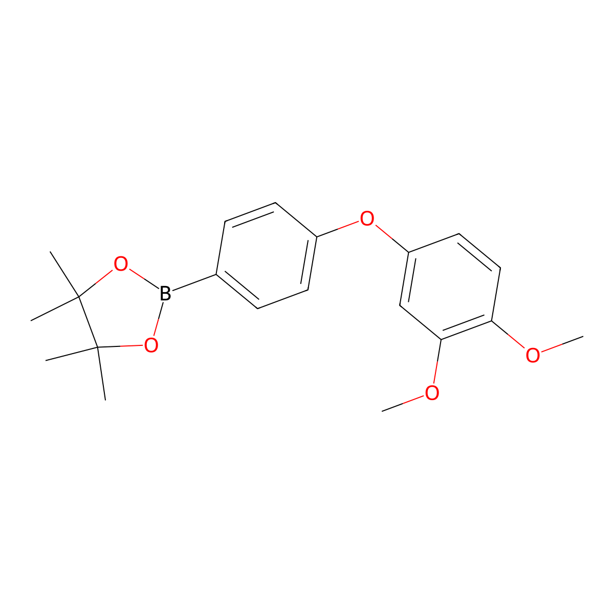 2-[4-(3,4-Dimethoxyphenoxy)phenyl]-4,4,5,5-tetramethyl-1,3,2-dioxaborolane molecular structure, CAS 1029438-87-6