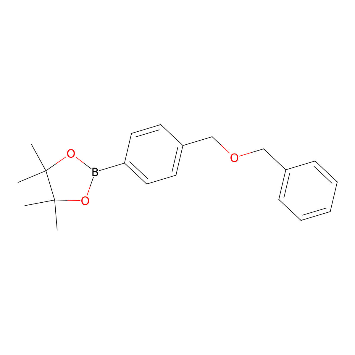 2-{4-[(Benzyloxy)methyl]phenyl}-4,4,5,5-tetramethyl-1,3,2-dioxaborolane molecular structure, CAS 1029439-45-9