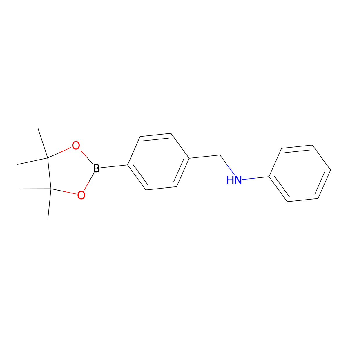 (4-(Phenylaminomethyl)phenyl)-boronic acid pinacol ester molecular structure, CAS 1029439-56-2