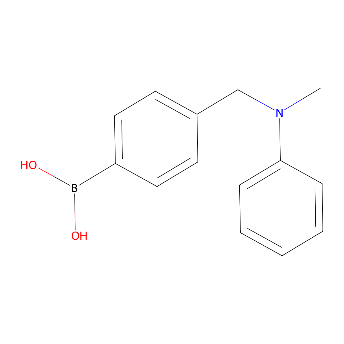 (4-((Methyl(phenyl)amino)methyl)phenyl)boronic acid molecular structure, CAS 1029439-60-8