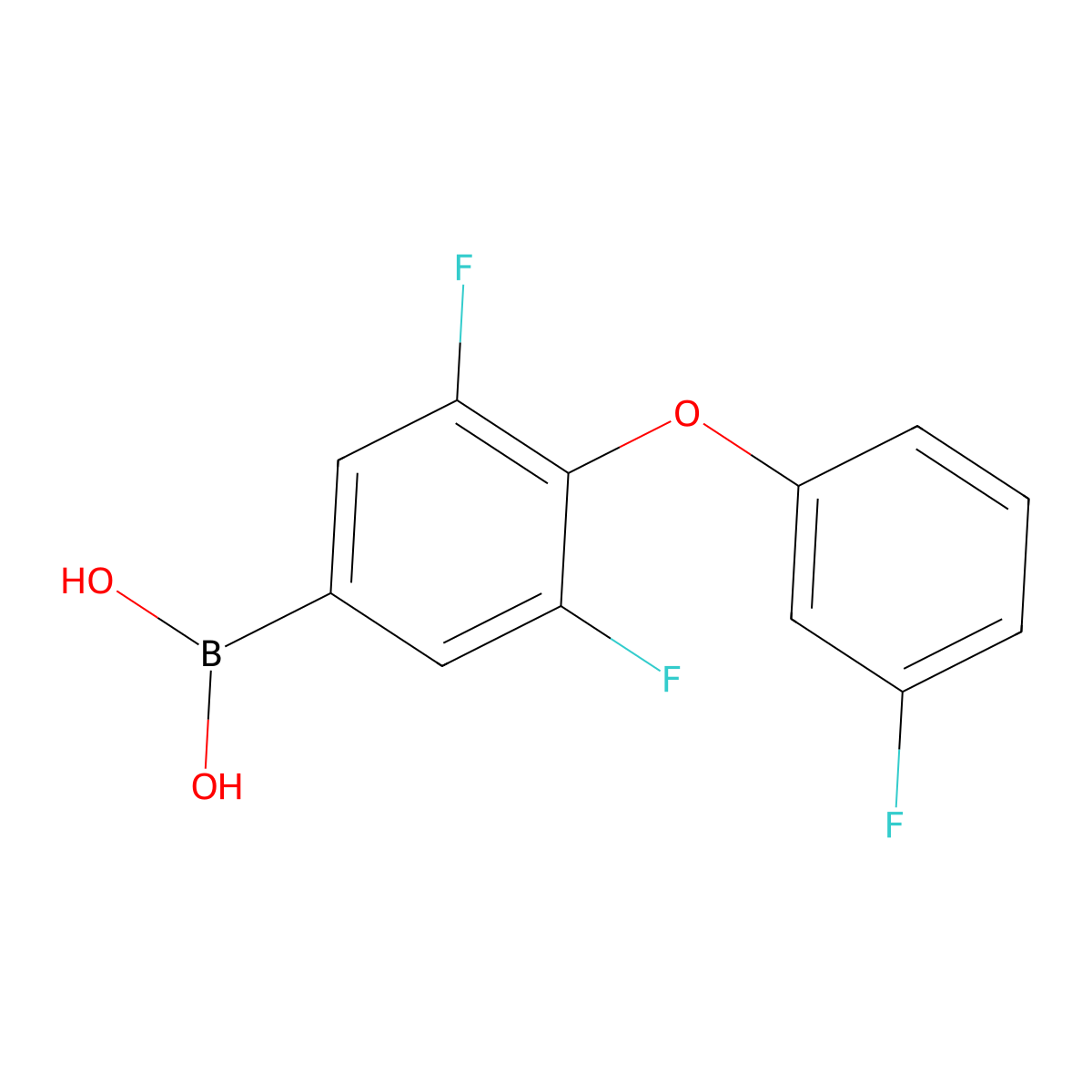 (3,5-Difluoro-4-(3-fluorophenoxy)phenyl)boronic acid molecular structure, CAS 1029439-84-6