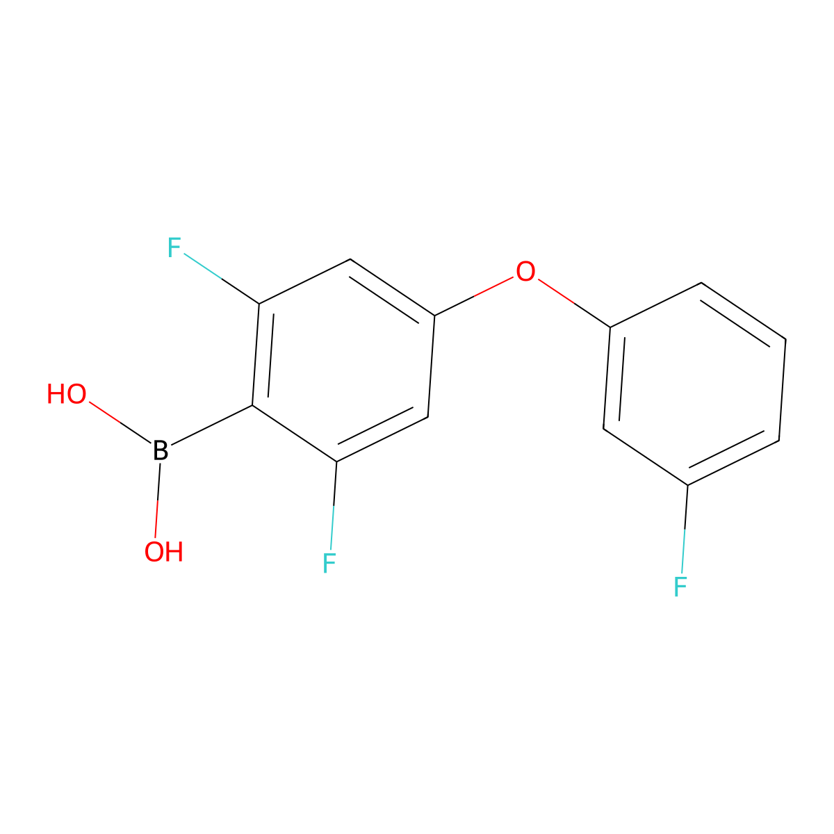 (2,6-Difluoro-4-(3-fluorophenoxy)phenyl)boronic acid molecular structure, CAS 1029439-88-0