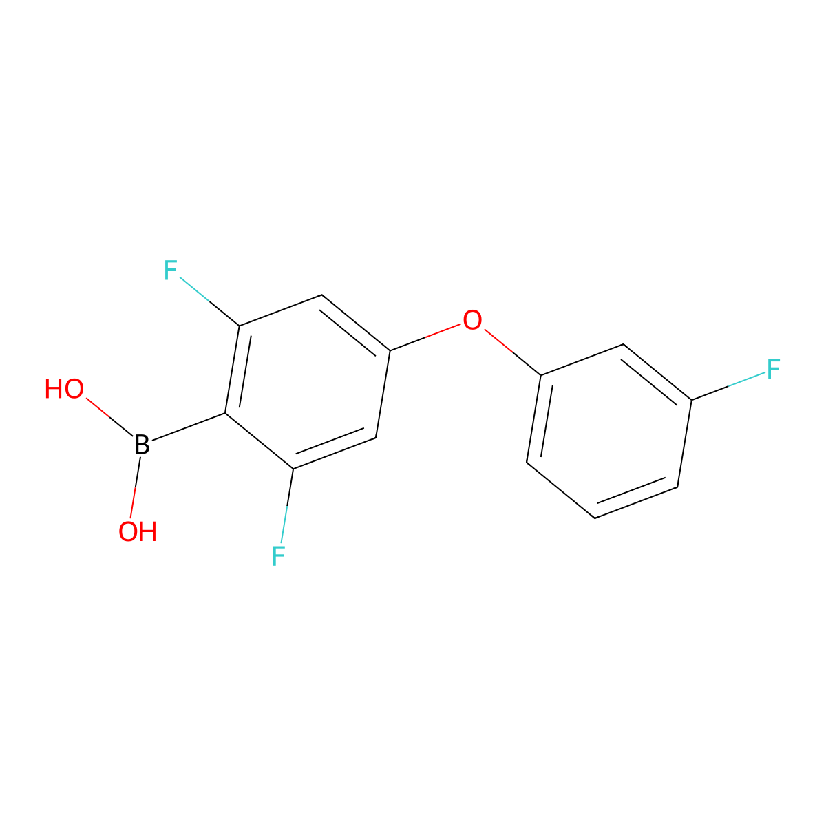 (2,6-Difluoro-4-(3-fluorophenoxy)phenyl)boronic acid molecular structure, CAS 1029439-88-0