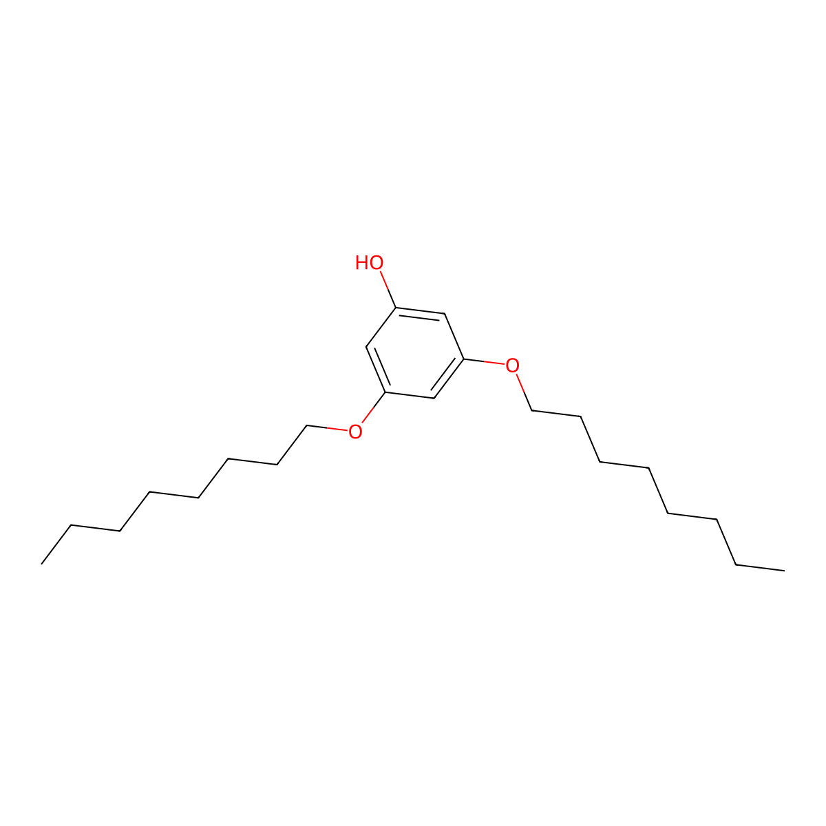3,5-Bis(octyloxy)phenol molecular structure, CAS 102944-30-9