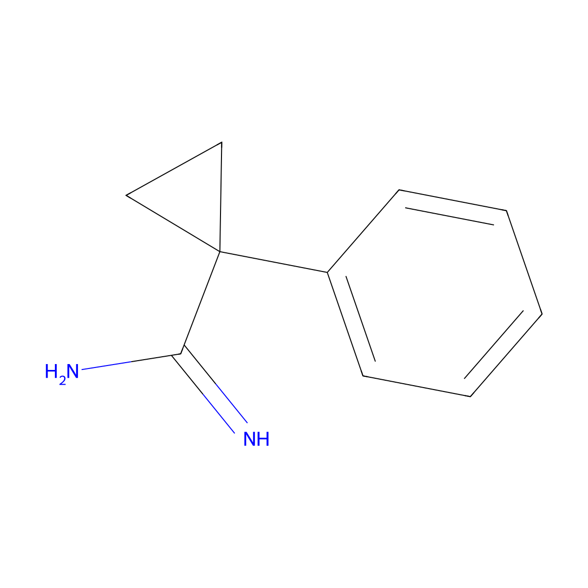 1-Phenylcyclopropane-1-carboximidamide molecular structure, CAS 1029476-06-9