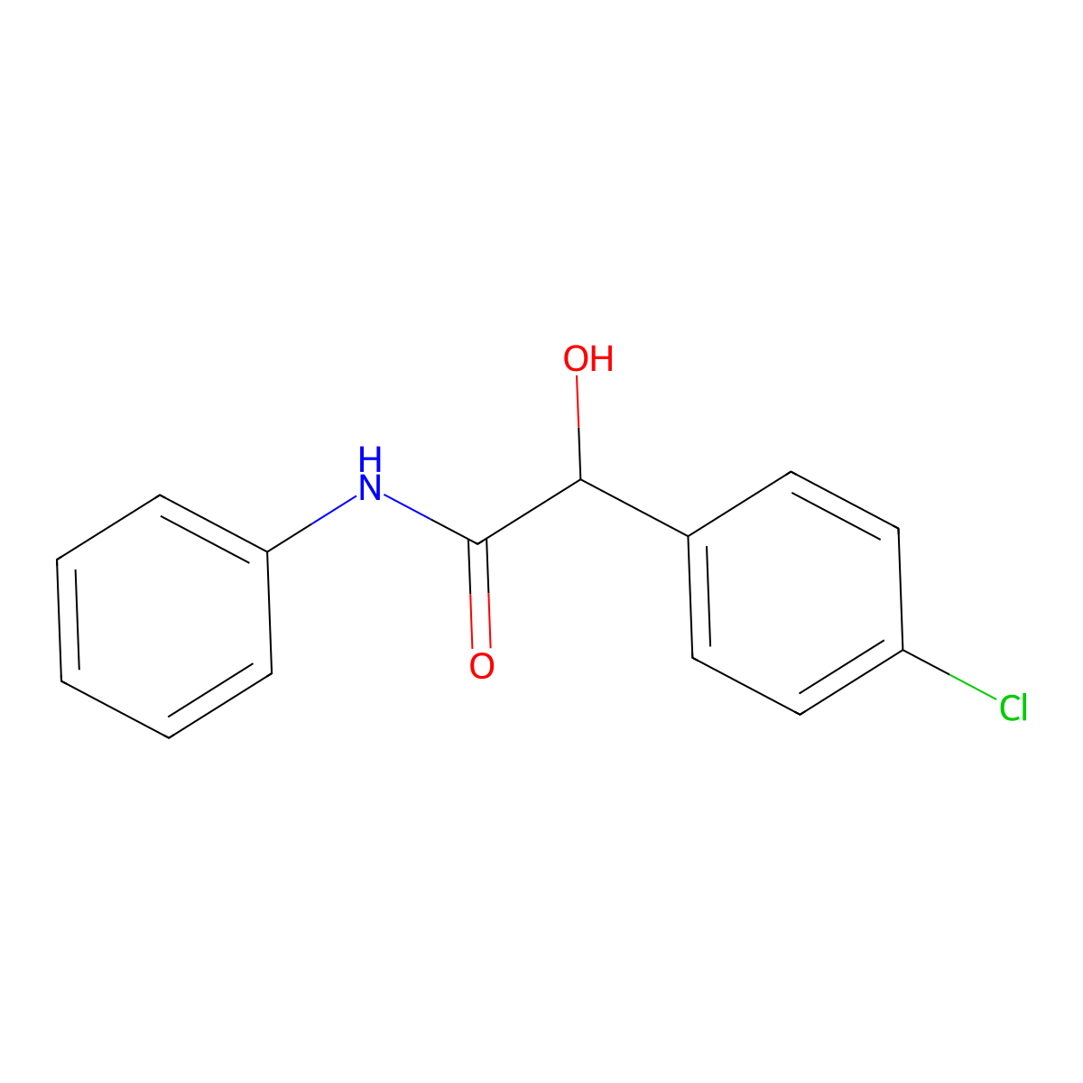 N-Phenyl-p-chloromandelamide molecular structure, CAS 10295-46-2