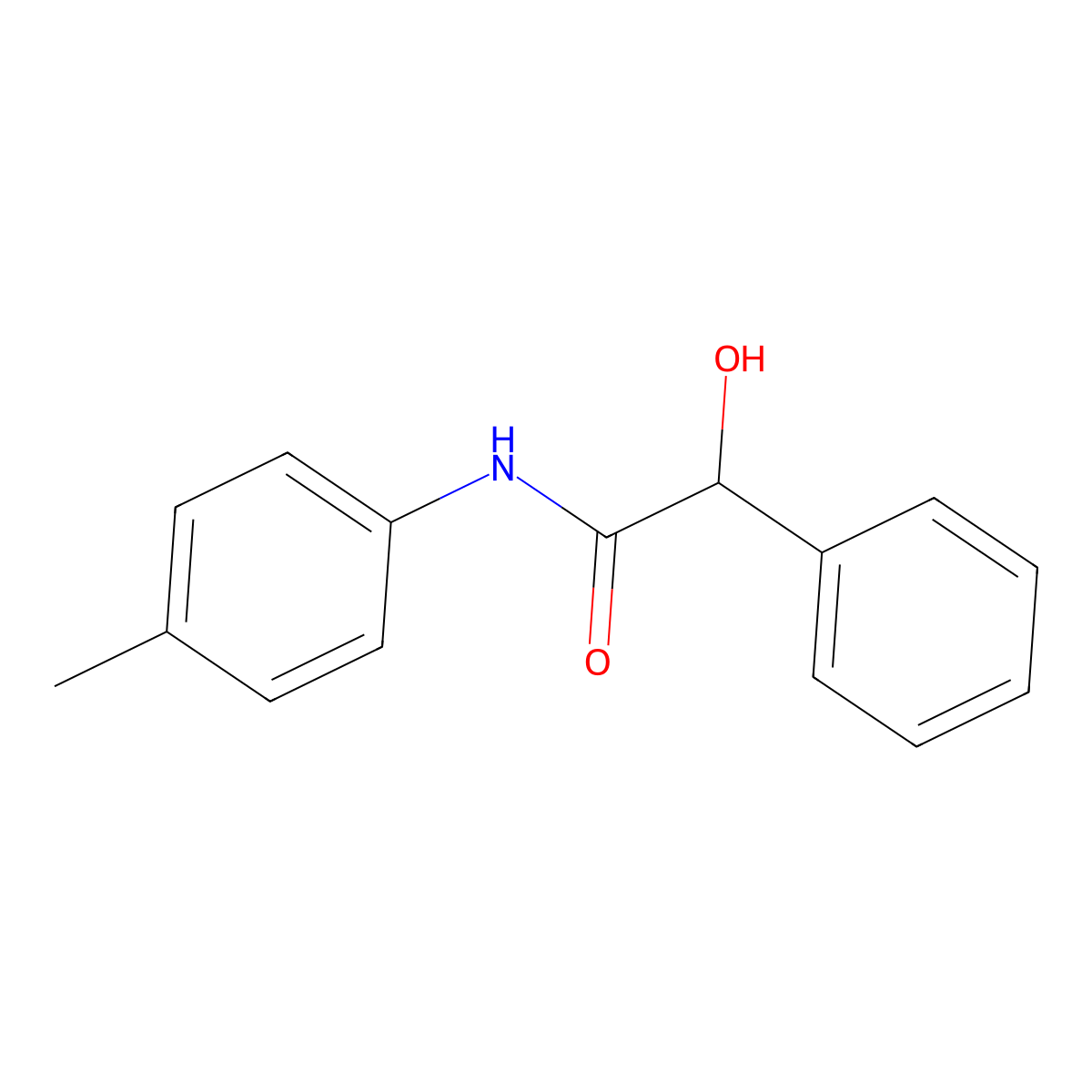 alpha-Hydroxy-N-(4-methylphenyl)benzeneacetamide molecular structure, CAS 10295-51-9