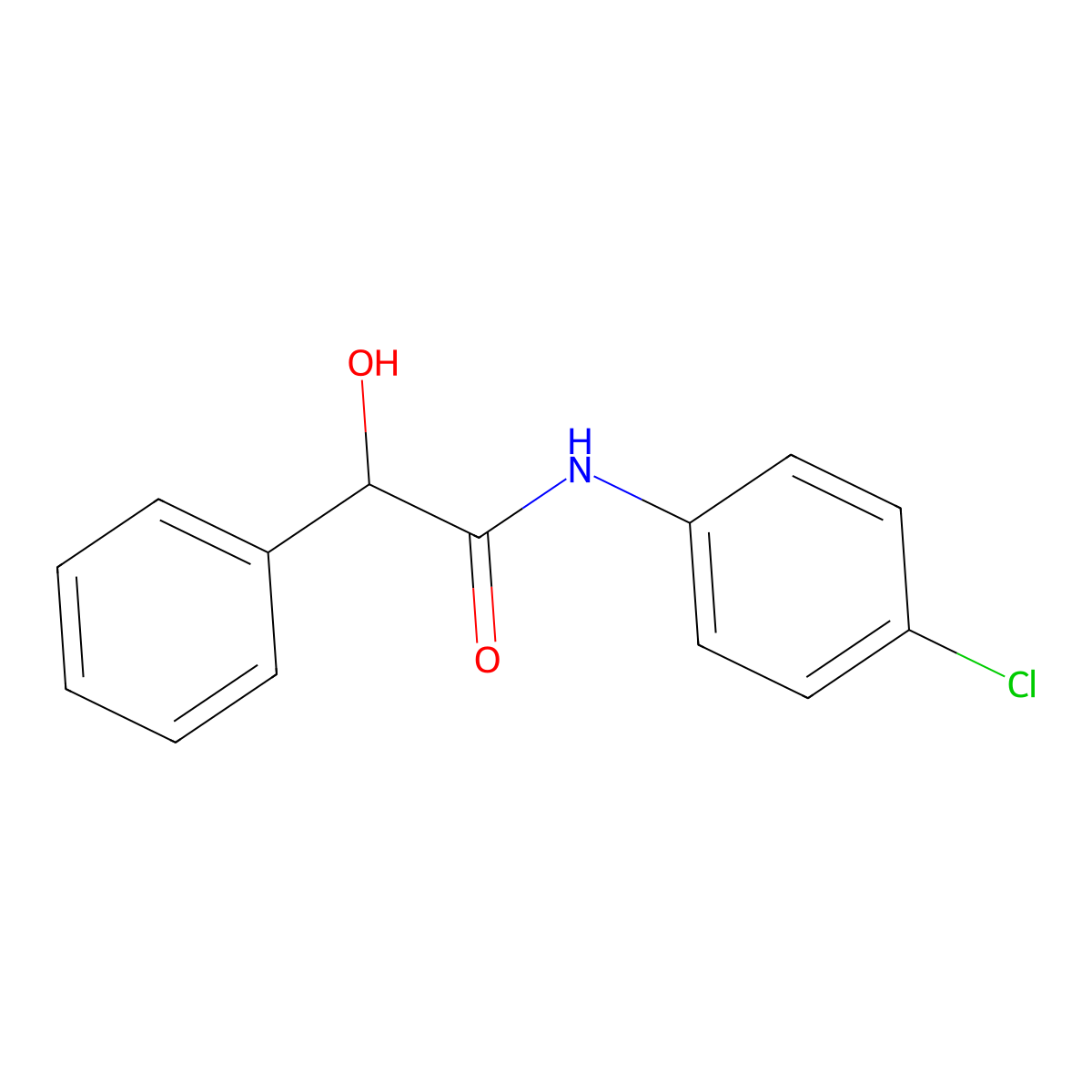 N-(4-Chlorophenyl)-alpha-hydroxybenzeneacetamide molecular structure, CAS 10295-53-1