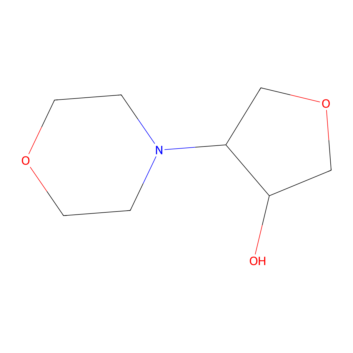 4-(Morpholin-4-yl)oxolan-3-ol molecular structure, CAS 10295-97-3