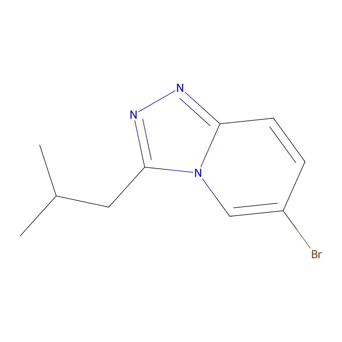 6-Bromo-3-isobutyl-[1,2,4]triazolo[4,3-a]pyridine molecular structure, CAS 1029529-16-5