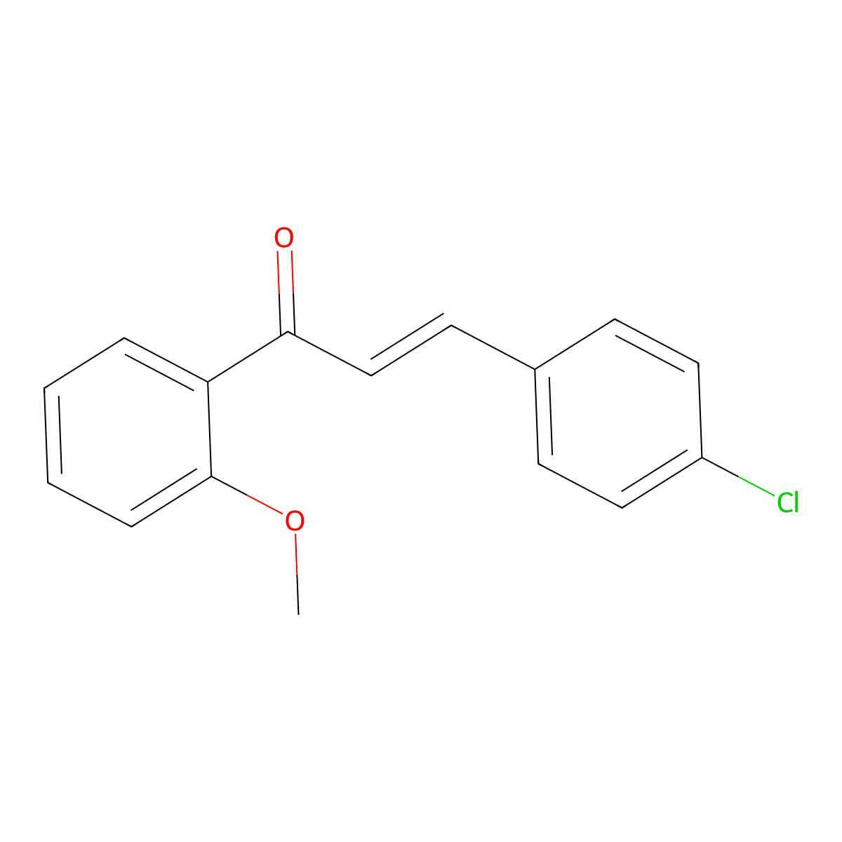 (2E)-3-(4-Chlorophenyl)-1-(2-methoxyphenyl)prop-2-en-1-one molecular structure, CAS 1029599-29-8