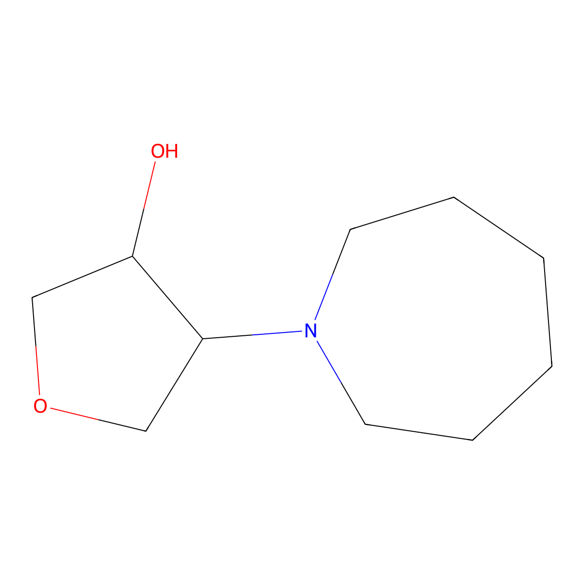 4-(Azepan-1-yl)oxolan-3-ol molecular structure, CAS 10296-00-1