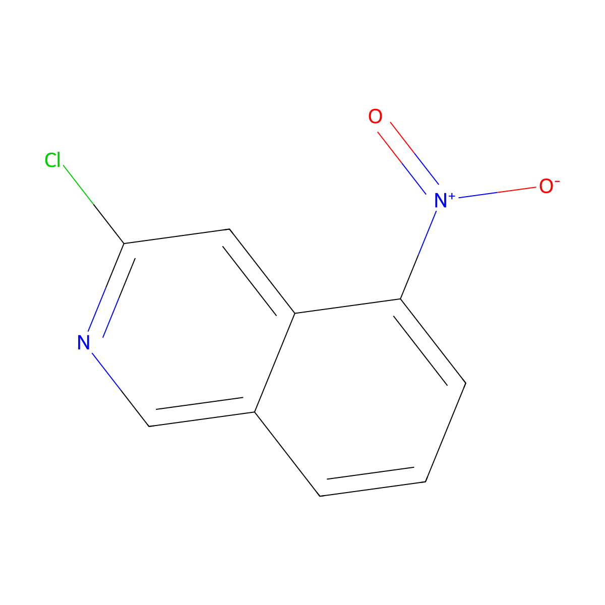 3-Chloro-5-nitroisoquinoline molecular structure, CAS 10296-47-6