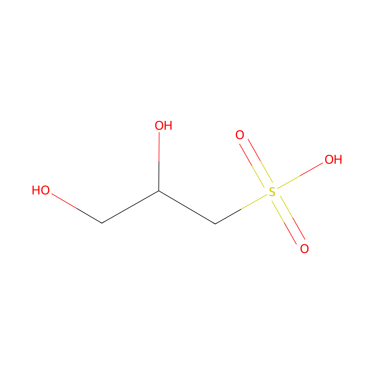 2,3-Dihydroxy-1-propanesulfonic acid molecular structure, CAS 10296-76-1