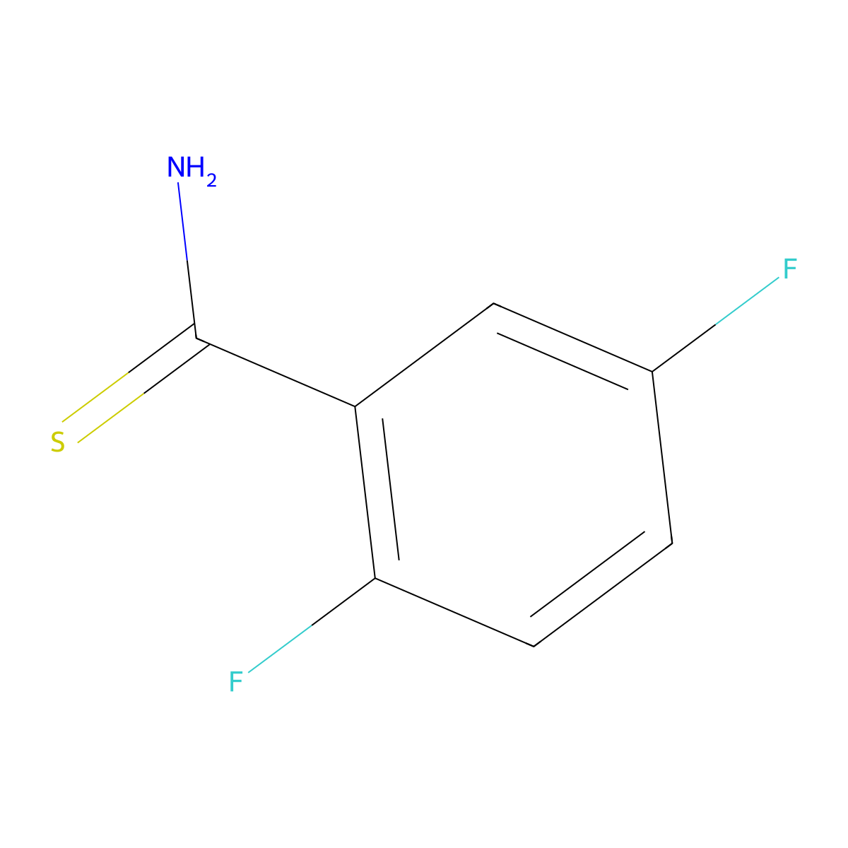 2,5-Difluorothiobenzamide molecular structure, CAS 1029623-72-0