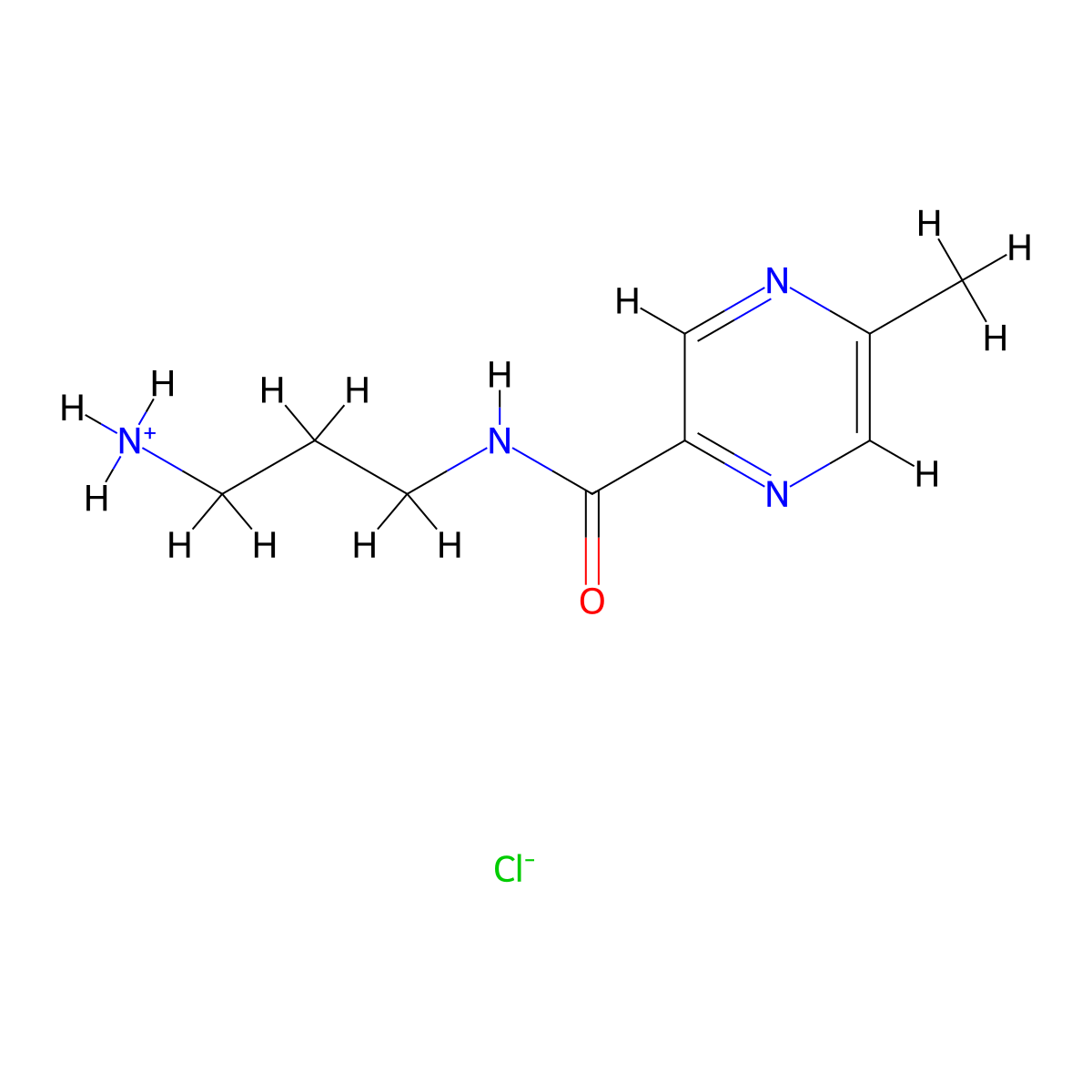 2-[(5-Methylpyrazine-2-carbonyl)amino]propylamine hydrochloride molecular structure, CAS 1029634-15-8