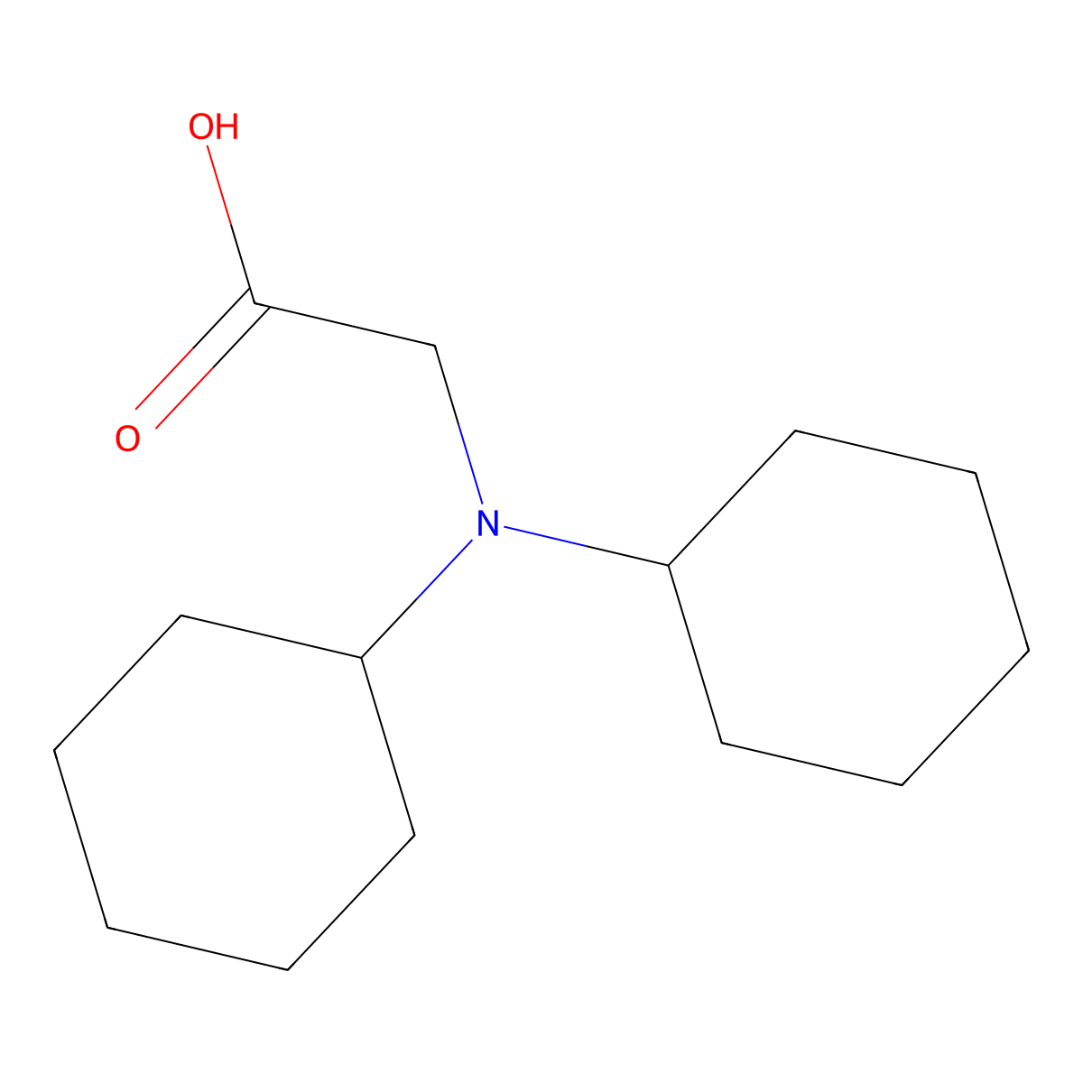2-(dicyclohexylamino)acetic Acid molecular structure, CAS 102964-47-6