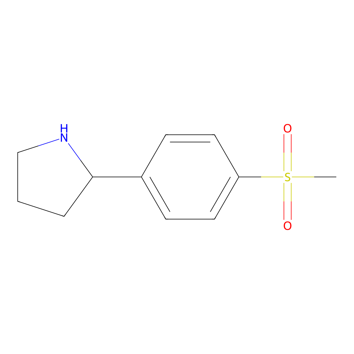 (r)-2-(4-(Methylsulfonyl)phenyl)pyrrolidine molecular structure, CAS 1029650-29-0