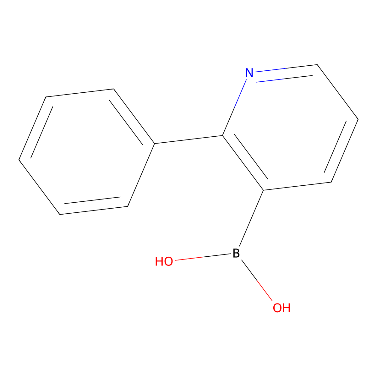 2-Phenylpyridine-3-boronic acid molecular structure, CAS 1029654-14-5