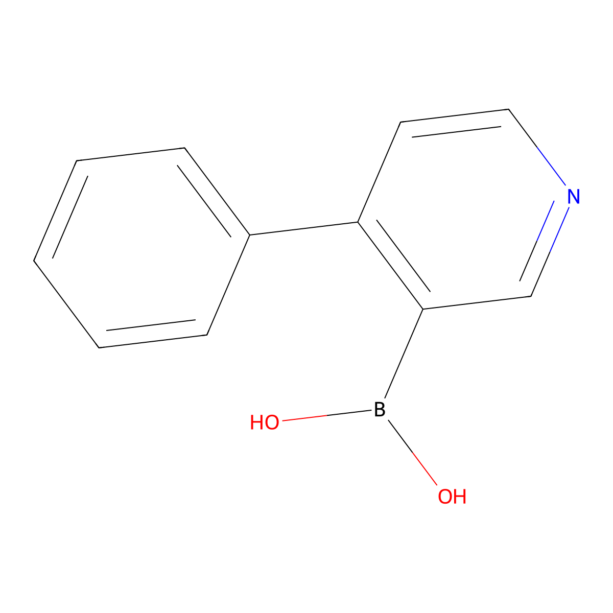 (4-phenylpyridin-3-yl)boronic Acid molecular structure, CAS 1029654-15-6