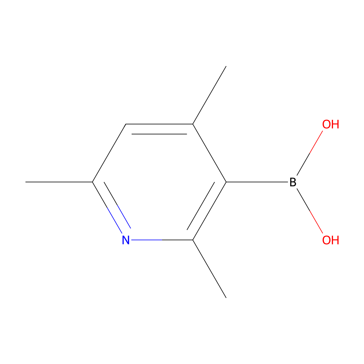 (2,4,6-trimethylpyridin-3-yl)boronic Acid molecular structure, CAS 1029654-17-8