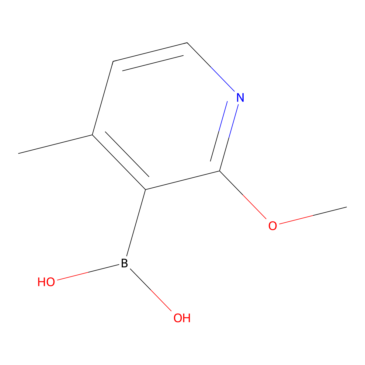 2-Methoxy-4-methylpyridine-3-boronic acid molecular structure, CAS 1029654-21-4