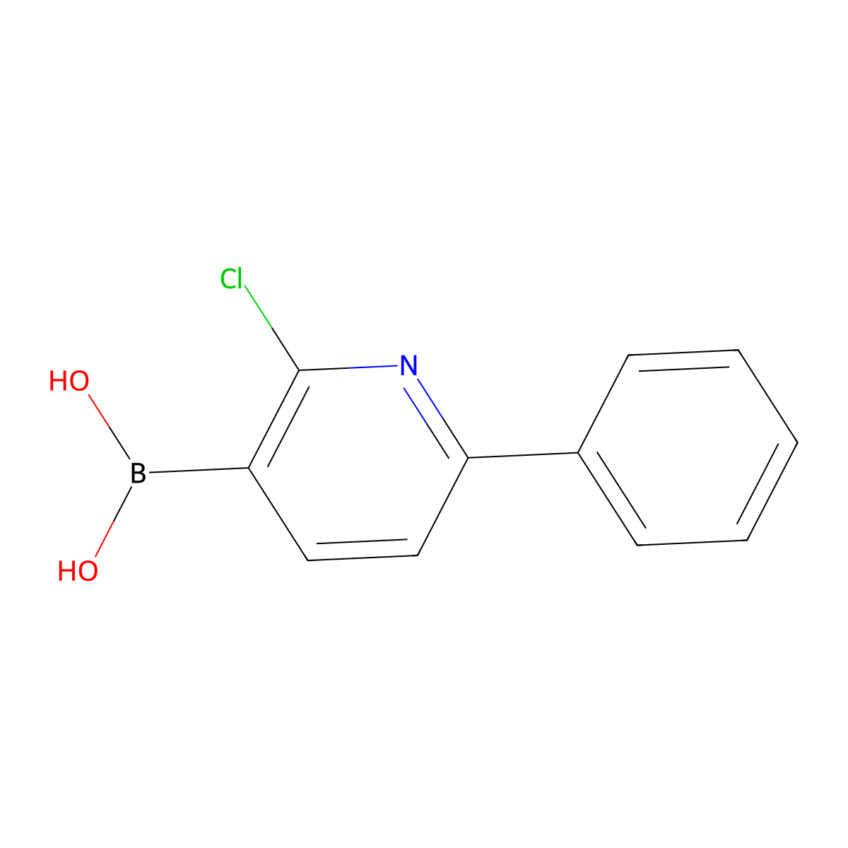 2-Chloro-6-phenylpyridine-3-boronic acid molecular structure, CAS 1029654-28-1