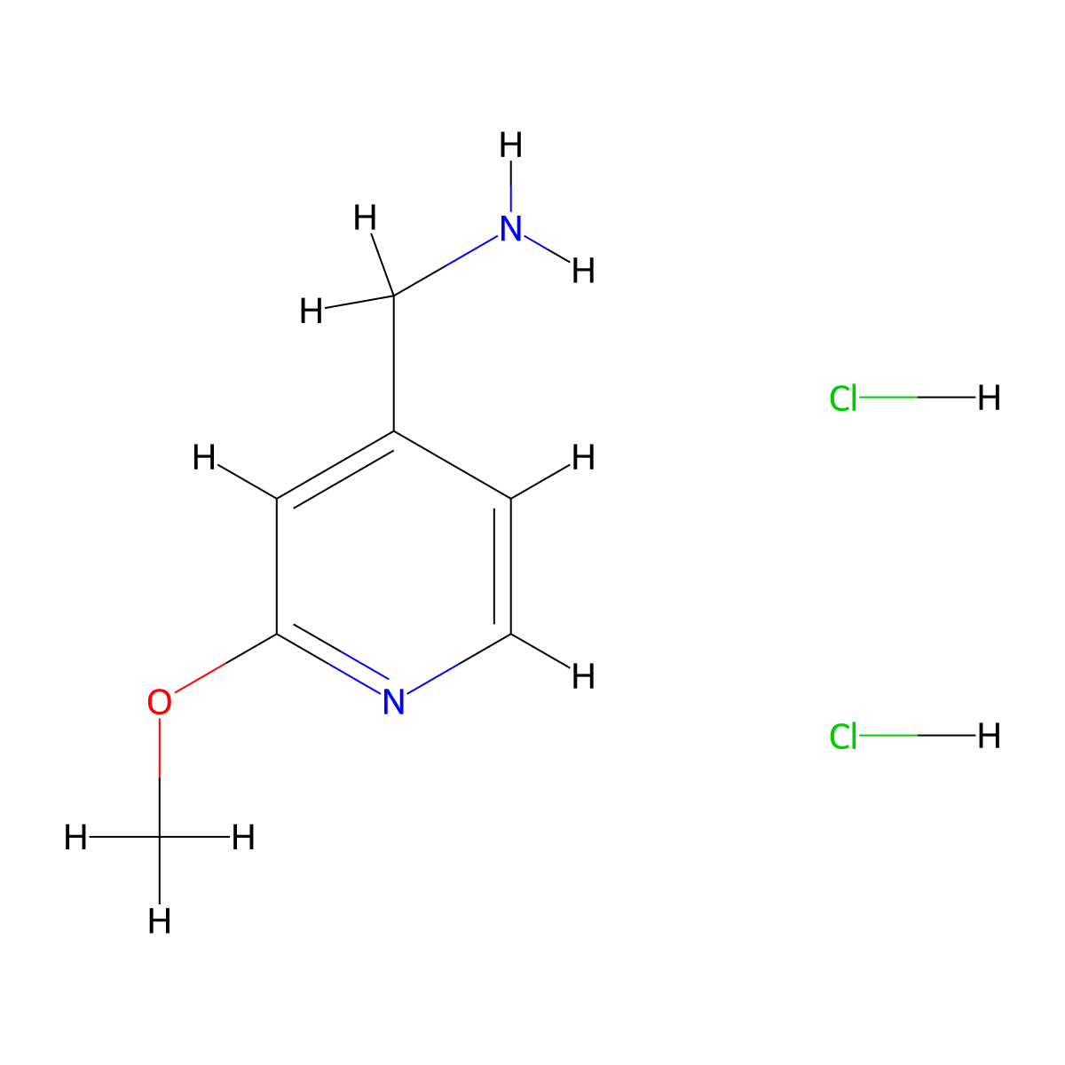 (2-Methoxypyridin-4-yl)methanamine dihydrochloride molecular structure, CAS 1029689-75-5