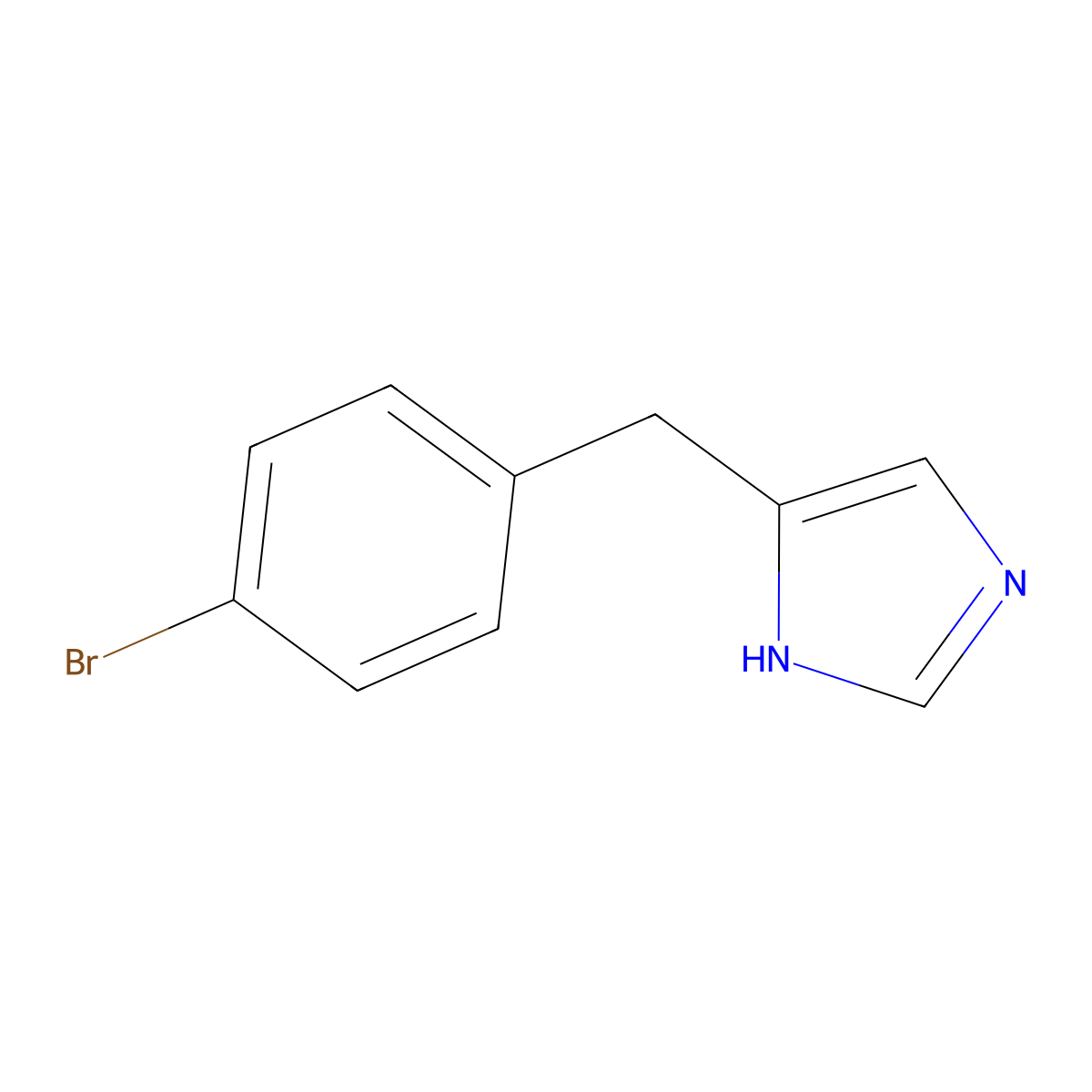 4-(4-bromobenzyl)-1H-imidazole molecular structure, CAS 1029690-41-2