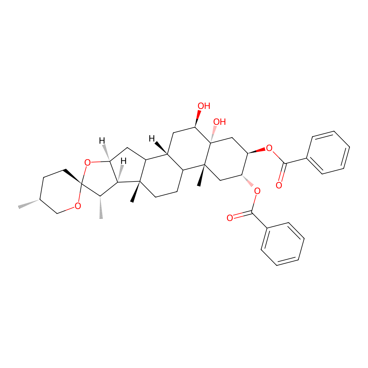 [(1S,4S,5'R,6R,7S,8R,9S,13R,15R,16R,18R,19R)-16-benzoyloxy-18,19-dihydroxy-5',7,9,13-tetramethylspiro[5-oxapentacyclo[10.8.0.02,9.04,8.013,18]icosane-6,2'-oxane]-15-yl] benzoate molecular structure, CAS 1029695-89-3