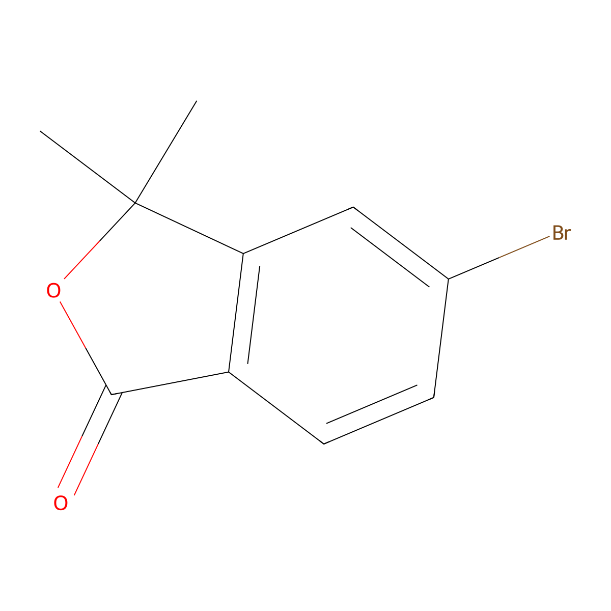 5-bromo-3,3-dimethyl-3H-isobenzofuran-1-one molecular structure, CAS 1029696-37-4