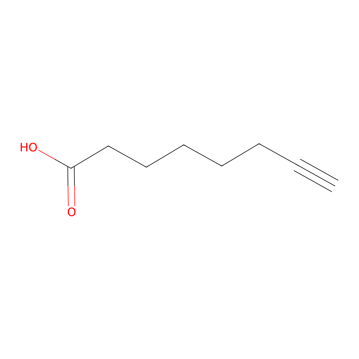 7-Octynoic acid molecular structure, CAS 10297-09-3
