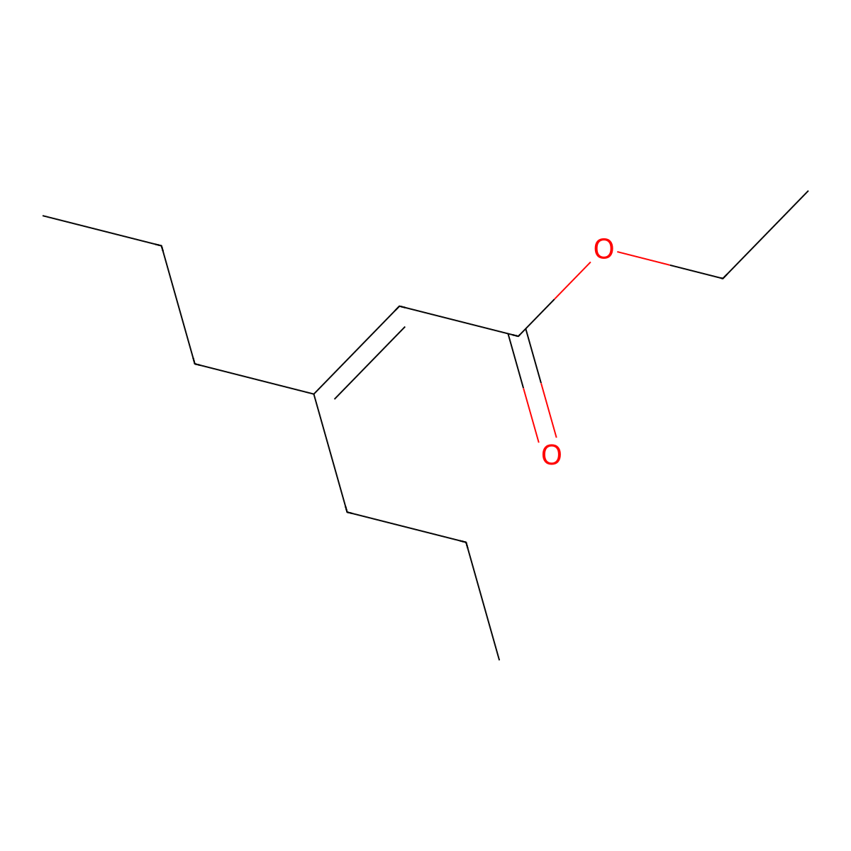 Ethyl 3-propylhex-2-enoate molecular structure, CAS 10297-63-9