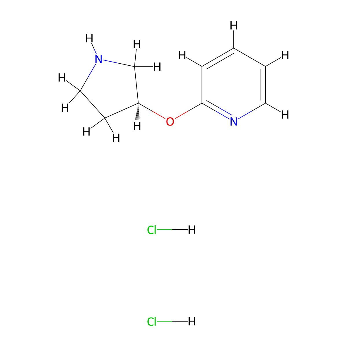 (S)-2-(pyrrolidin-3-yloxy)pyridine dihydrochloride molecular structure, CAS 1029715-21-6