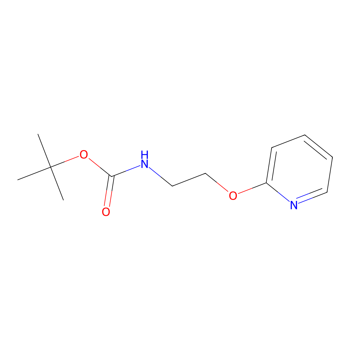 tert-Butyl (2-(pyridin-2-yloxy)ethyl)carbamate molecular structure, CAS 1029715-22-7