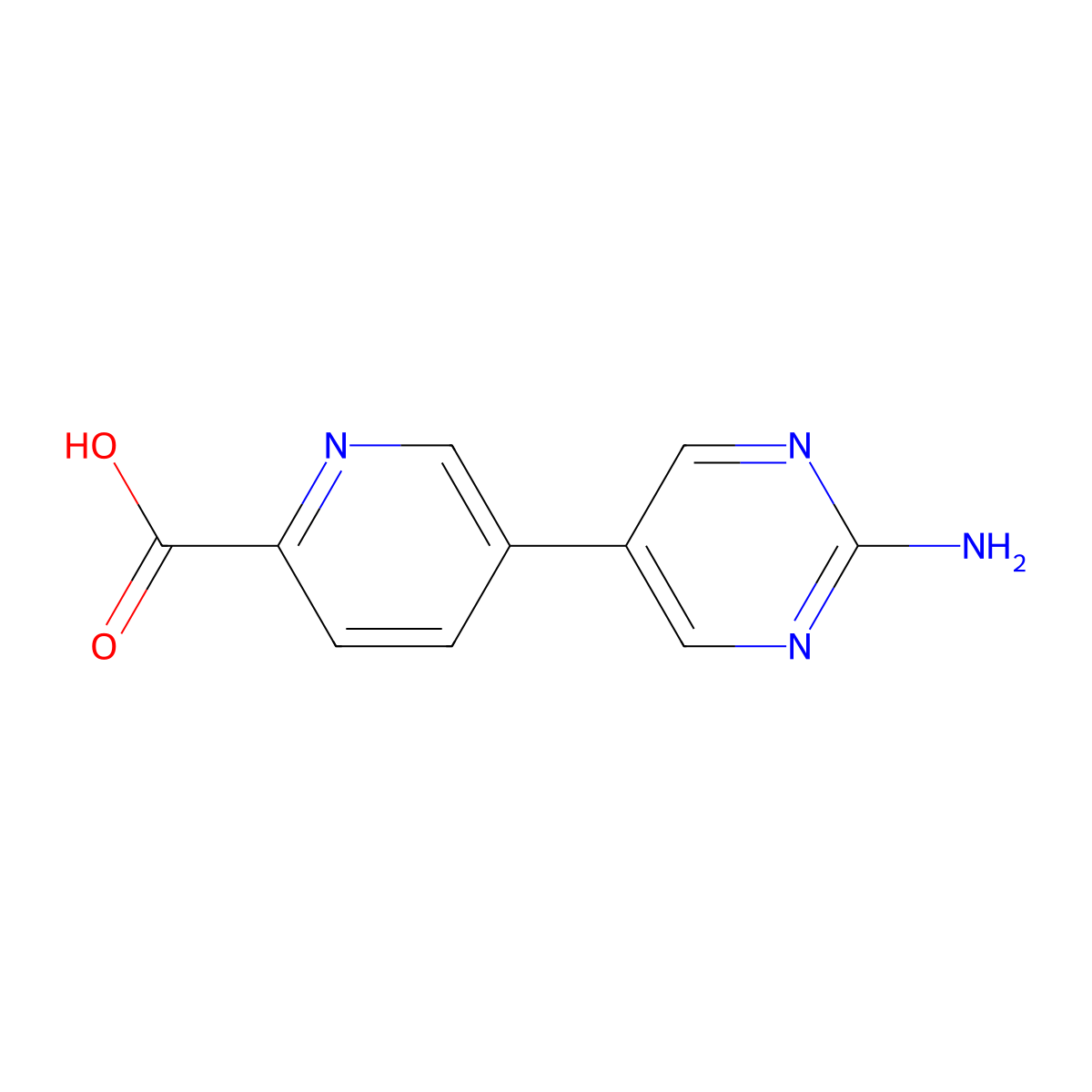 5-(2-Aminopyrimidin-5-yl)picolinic acid molecular structure, CAS 1029715-33-0