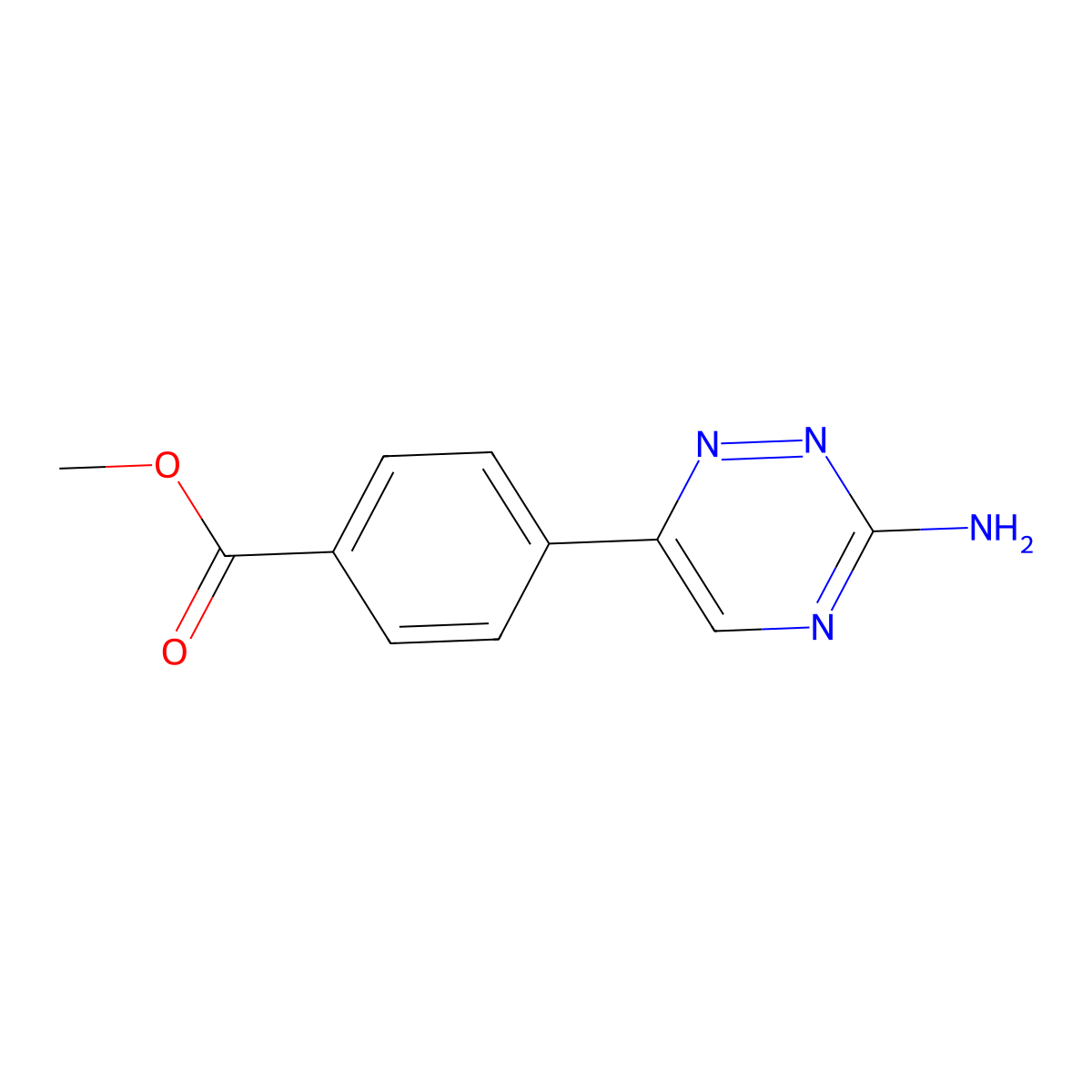 Methyl 4-(3-amino-1,2,4-triazin-6-yl)benzoate molecular structure, CAS 1029715-91-0