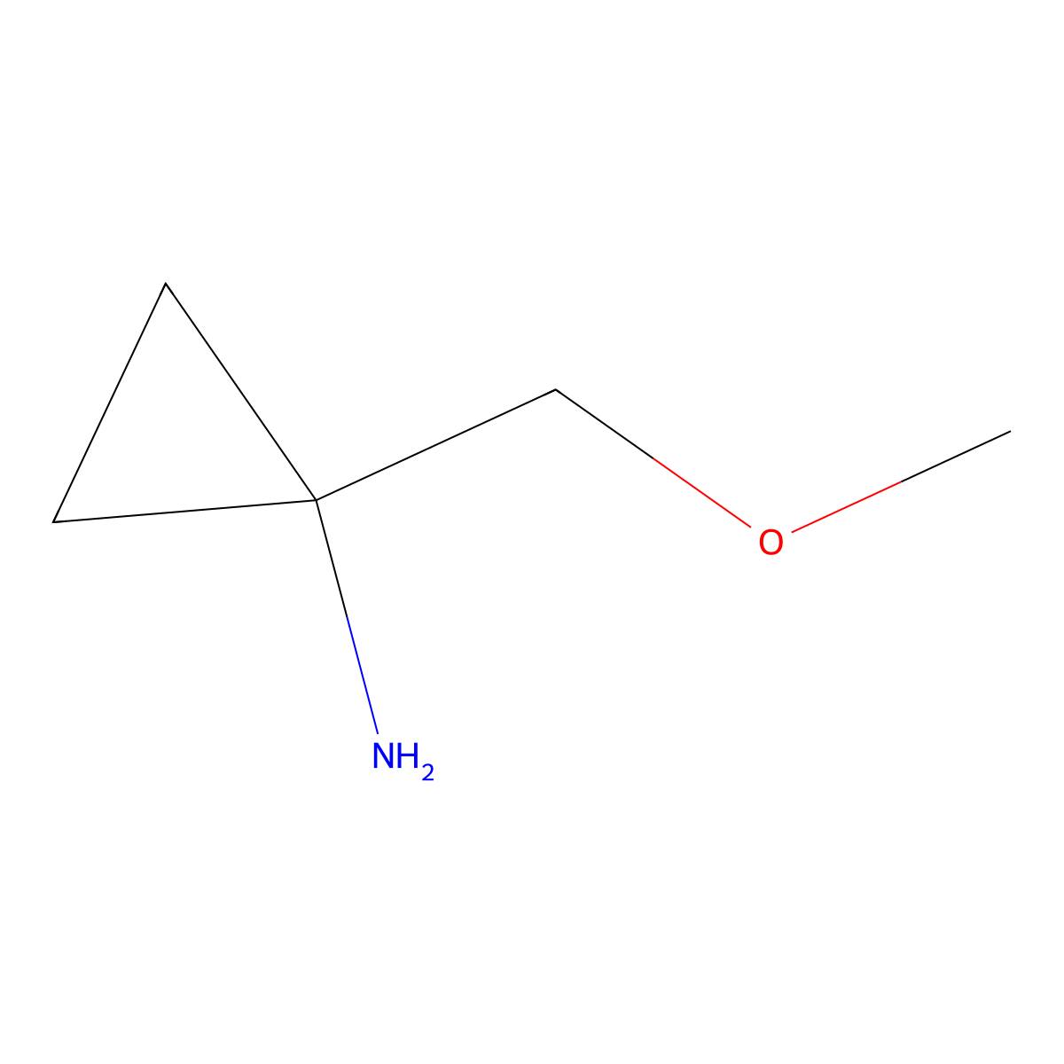1-(Methoxymethyl)cyclopropan-1-amine molecular structure, CAS 1029716-05-9