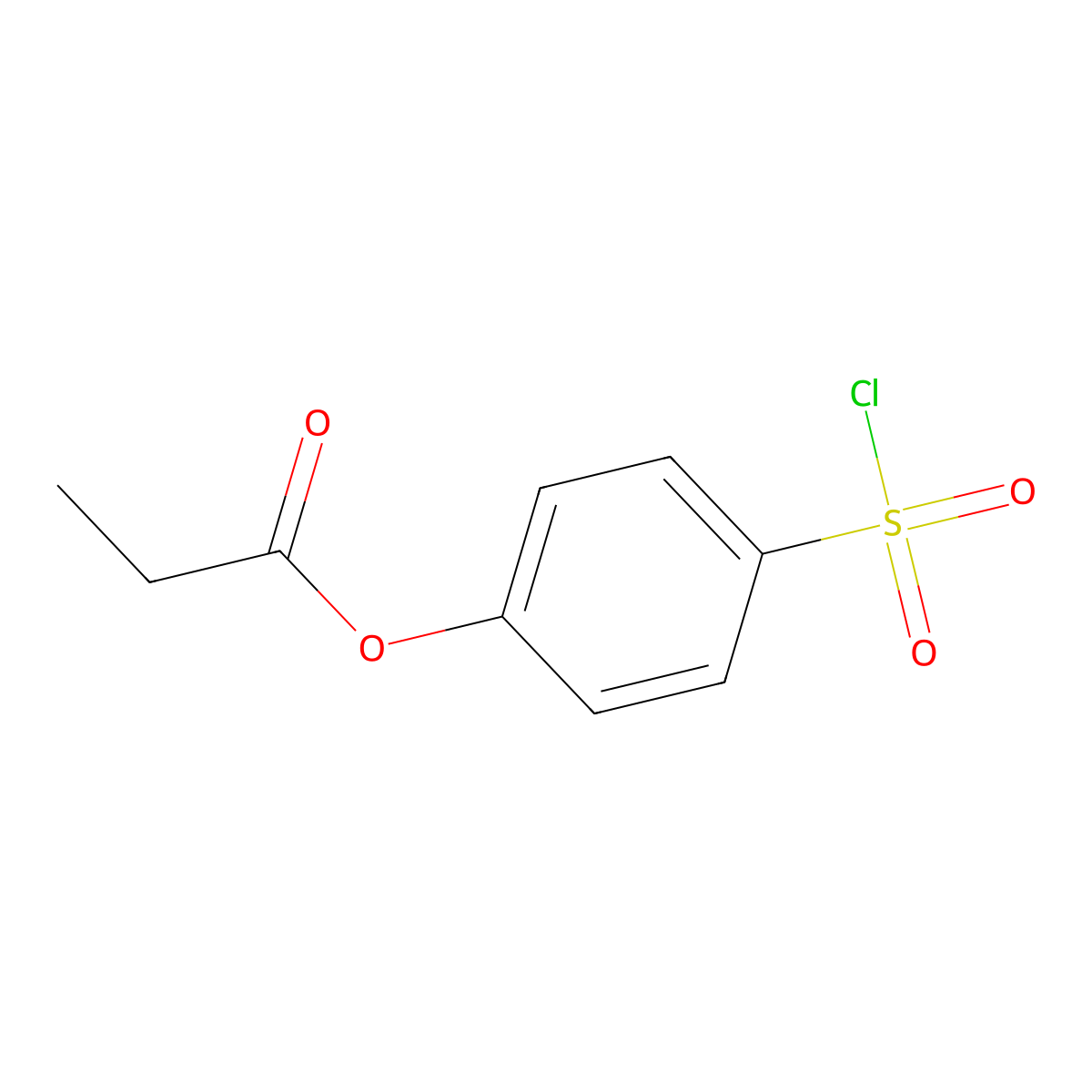 4-(Chlorosulfonyl)phenyl propanoate molecular structure, CAS 1029717-21-2