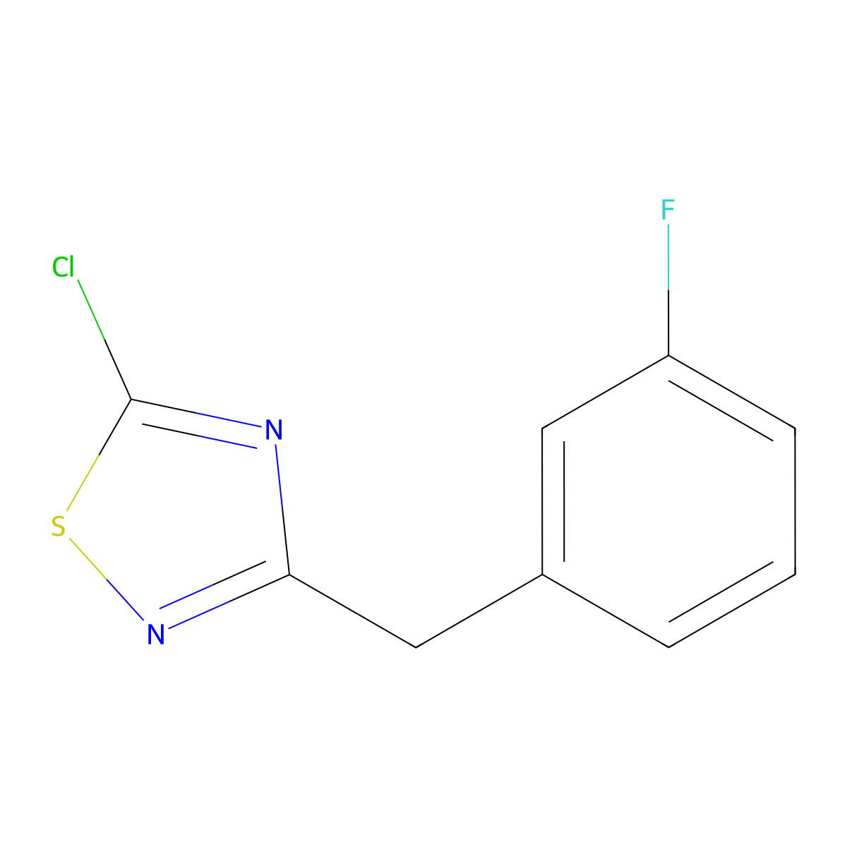 5-Chloro-3-[(3-fluorophenyl)methyl]-1,2,4-thiadiazole molecular structure, CAS 1029718-68-0