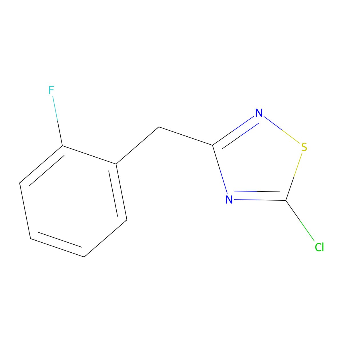 5-Chloro-3-[(2-fluorophenyl)methyl]-1,2,4-thiadiazole molecular structure, CAS 1029718-69-1